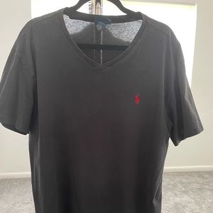Polo Ralph Lauren Black V Neck Size Large